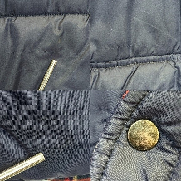 Men's Arrow Red Plaid Blue Reversible Wool Vest L - Picture 12 of 13